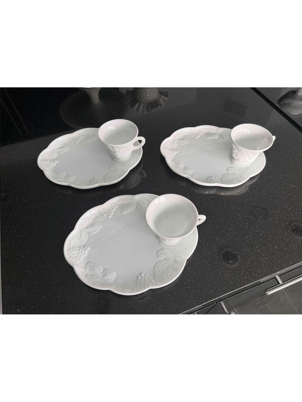 Indiana Milk Glass Colonial Grape Harvest  Cup & Plate Set